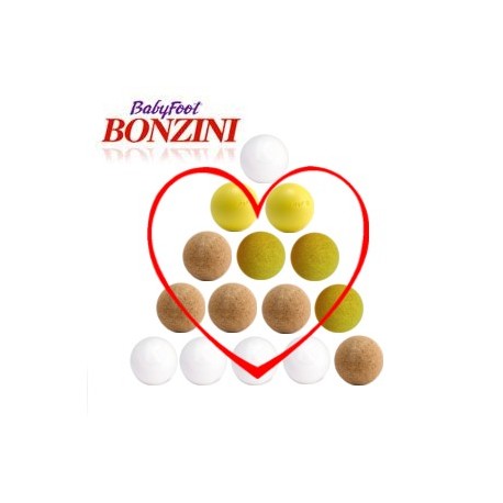 11 balles de baby foot en liege - Qualité Bonzini, fabrication française